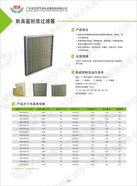 GT耐高溫粗效過濾器應(yīng)用與耐高溫初效過濾器設(shè)計特點 